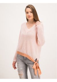 TwinSet - TWINSET Sweter 192TT3273 Różowy Regular Fit. Kolor: różowy. Materiał: syntetyk
