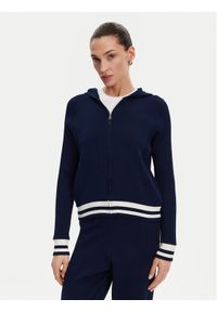 Fracomina Kardigan FJ25ST7003K41601 Granatowy Regular Fit. Kolor: niebieski. Materiał: wiskoza #1