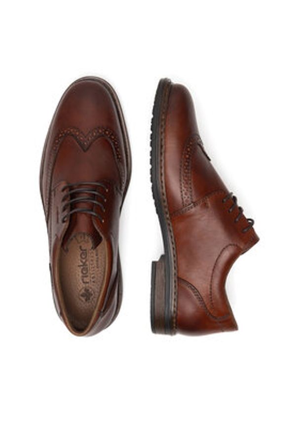 Rieker Półbuty 17620-24 Brązowy. Kolor: brązowy. Materiał: skóra