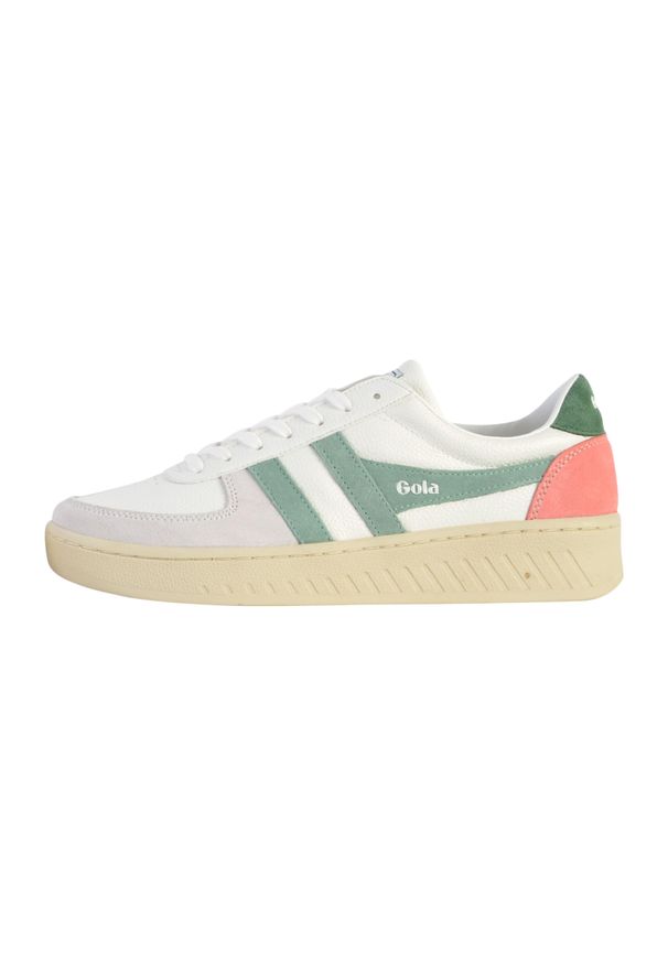 Buty do chodzenia damskie Gola Grandslam Trident. Kolor: biały. Materiał: skóra, materiał. Szerokość cholewki: normalna. Sport: turystyka piesza