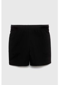EA7 Emporio Armani szorty bawełniane dziecięce kolor czarny. Okazja: na co dzień. Kolor: czarny. Materiał: bawełna. Wzór: nadruk. Styl: casual #2