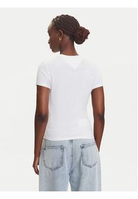 Tommy Jeans T-Shirt Linear DW0DW21164 Écru Slim Fit. Materiał: bawełna #4