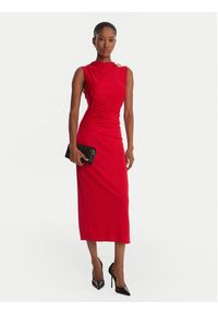 Rinascimento Sukienka koktajlowa CFC0125010003 Czerwony Slim Fit. Kolor: czerwony. Materiał: syntetyk. Styl: wizytowy #4