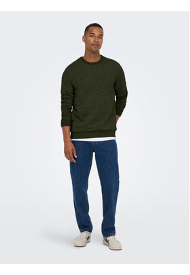 Only & Sons Bluza 22018683 Zielony Regular Fit. Kolor: zielony. Materiał: syntetyk, bawełna