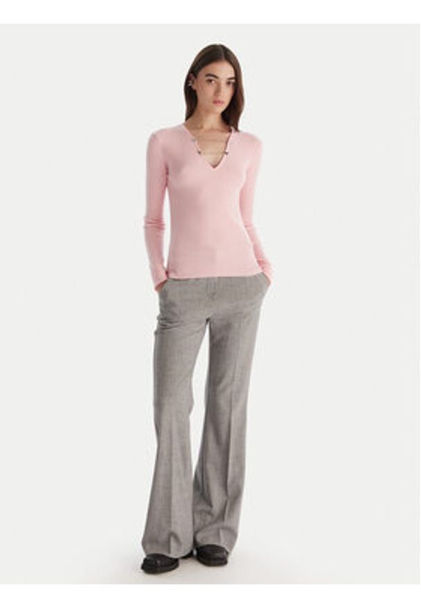 Patrizia Pepe Sweter 2K0331/K7S0-M555 Różowy Regular Fit. Kolor: różowy. Materiał: wiskoza