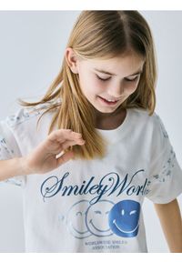 Reserved - T-shirt SmileyWorld® - złamana biel. Materiał: bawełna #1