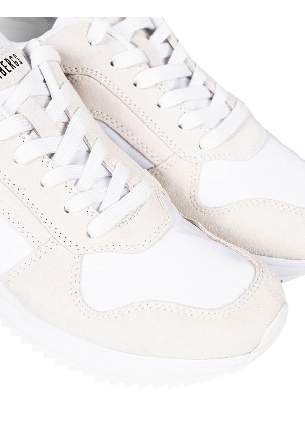 Bikkembergs Sneakersy "Harmonie" | B4BKW0040 | Harmonie | Kobieta | Biały, Beżowy. Kolor: biały, wielokolorowy, beżowy. Materiał: materiał, skóra. Wzór: aplikacja