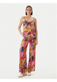 Morgan Spodnie materiałowe 261-PCHAU.F Kolorowy Wide Leg. Materiał: syntetyk. Wzór: kolorowy #2