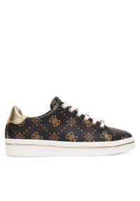 Guess Sneakersy FLTSS3 FAL12 Brązowy. Kolor: brązowy. Materiał: skóra