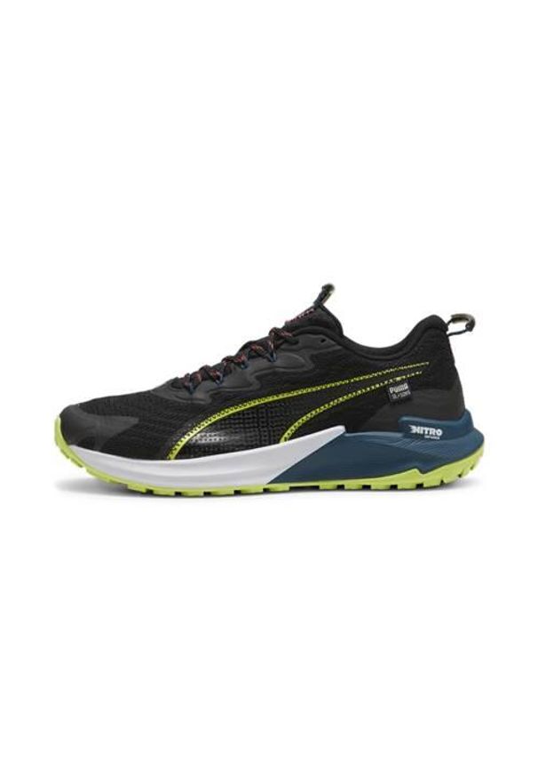 Buty do chodzenia męskie Puma Fast-track Nitro 2. Zapięcie: sznurówki. Kolor: wielokolorowy, czarny. Materiał: materiał, syntetyk, tkanina. Szerokość cholewki: normalna. Sport: turystyka piesza