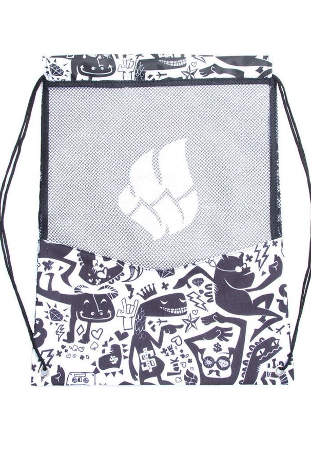 MAD WAVE - Torba Sportowa Mad Wave Dry – Czarno-Biała. Kolor: czarny. Styl: sportowy