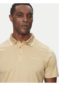 Karl Lagerfeld - KARL LAGERFELD Polo 745001 552200 Beżowy Slim Fit. Typ kołnierza: polo. Kolor: beżowy. Materiał: bawełna #4