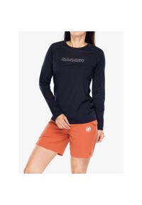Bluza damska Mammut Selun FL Longsleeve Logo. Kolor: niebieski. Długość rękawa: długi rękaw #1