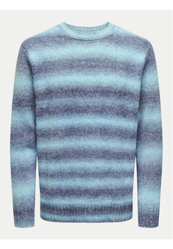 Only & Sons Sweter 22027155 Niebieski Regular Fit. Kolor: niebieski. Materiał: syntetyk