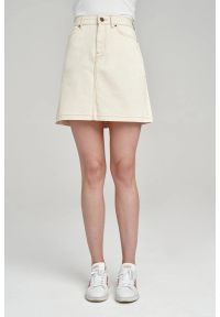 Lee - LEE SEASONAL SKIRT DAMSKA SPÓDNICA MINI OFF WHITE L38ACXFR