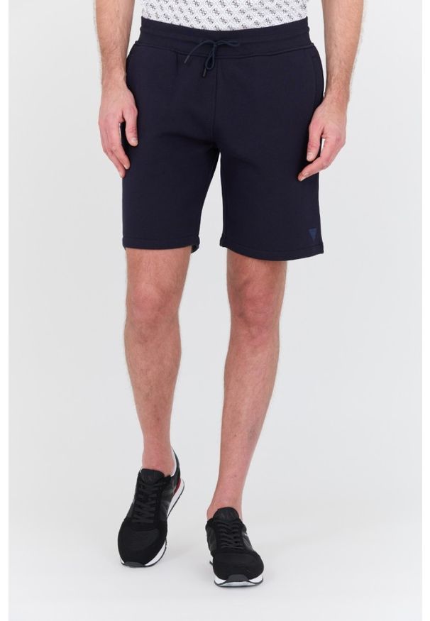 Guess - GUESS Granatowe męskie spodenki Aldwin, Rozmiar XXL. Kolor: niebieski