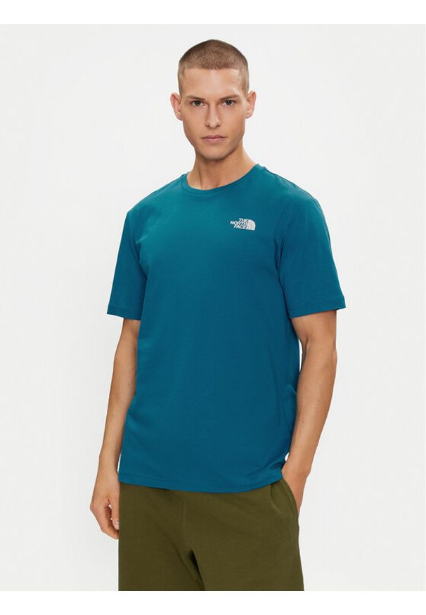 The North Face T-Shirt Redbox NF0A87NV Niebieski Regular Fit. Kolor: niebieski. Materiał: bawełna