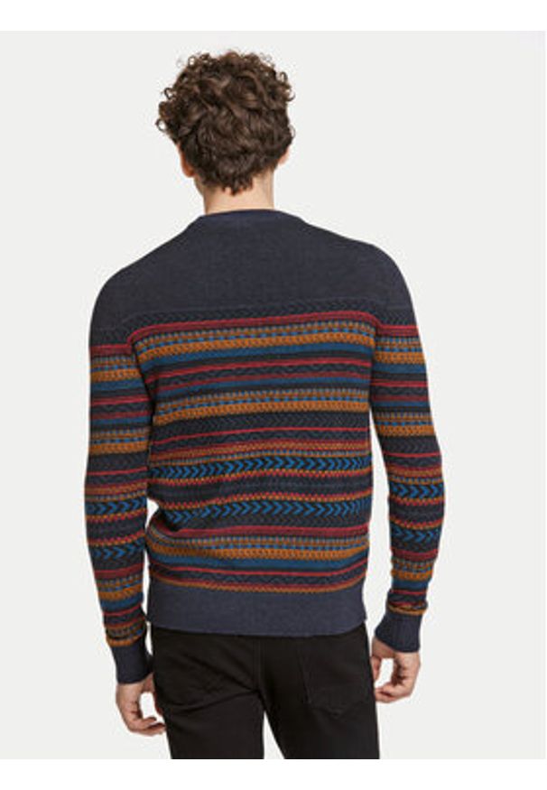 Lindbergh Sweter 30-80042 Granatowy Slim Fit. Kolor: niebieski. Materiał: syntetyk