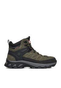 Hunter Trekkingi CEO-H8-352 Khaki. Kolor: brązowy. Materiał: skóra, zamsz. Sport: turystyka piesza