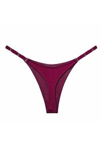 Intica - Stringi z ozdobną gumką na specjalne okazje Delcie. Kolor: fioletowy. Materiał: materiał, skóra. Długość: długie