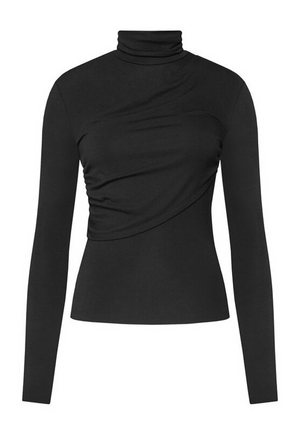 Patrizia Pepe Bluzka 2M4478 J337 Czarny Regular Fit. Kolor: czarny. Materiał: syntetyk