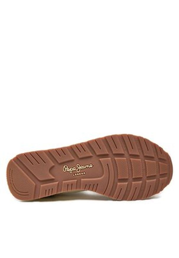 Pepe Jeans Sneakersy Brit Print W PLS40010 Biały. Kolor: biały. Materiał: skóra. Wzór: nadruk