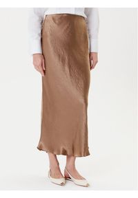 Marella Spódnica midi Pomez 2525106041 Brązowy Regular Fit. Kolor: brązowy. Materiał: syntetyk