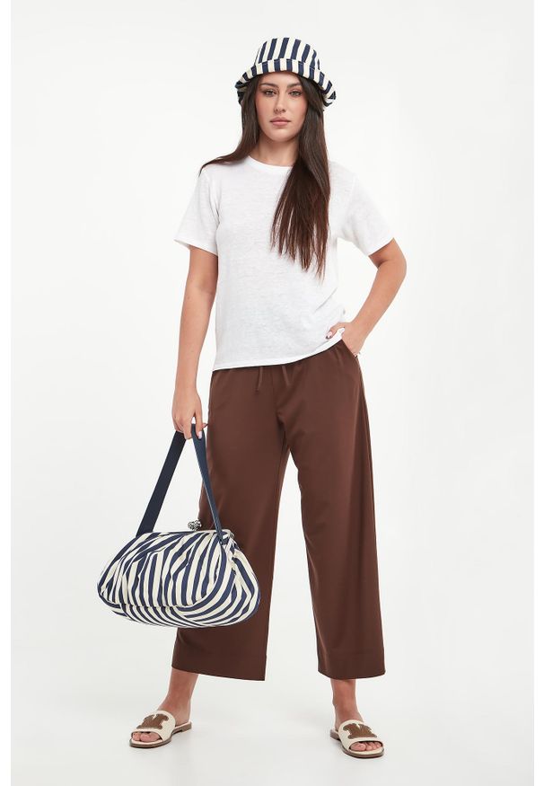 Weekend Max Mara - T-shirt lniany Pelota WEEKEND MAX MARA. Materiał: len