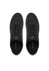 TOMMY HILFIGER - Tommy Hilfiger Tenisówki Canvas Lace Up Sneaker FW0FW08641 Czarny. Kolor: czarny. Materiał: materiał #3