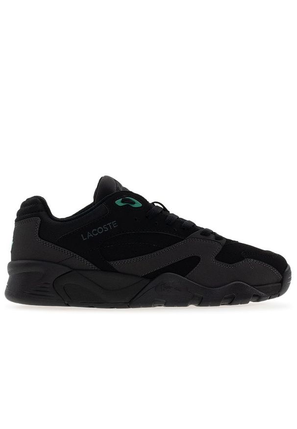 Buty Lacoste Game Trainer 749SMA0108-237 - czarne. Zapięcie: sznurówki. Kolor: czarny. Materiał: guma, materiał, syntetyk. Szerokość cholewki: normalna