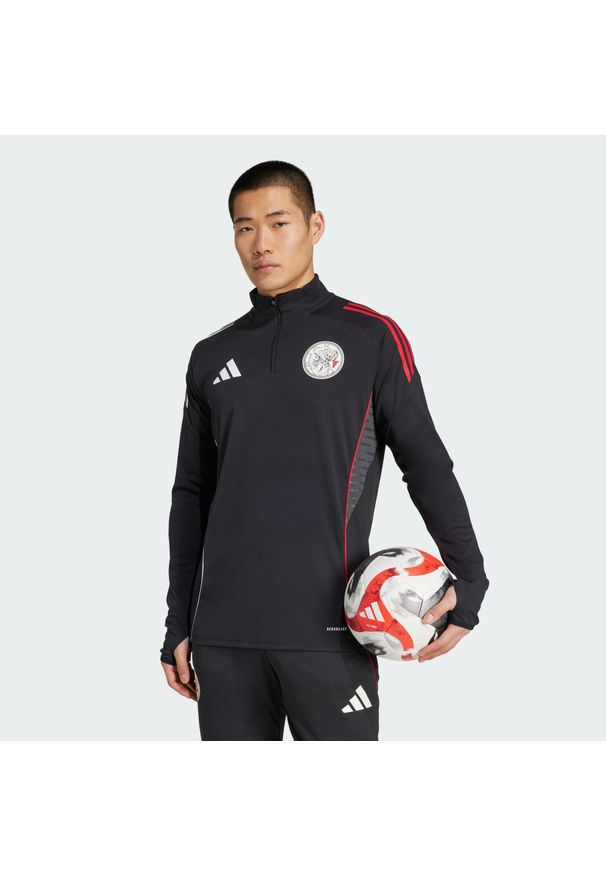 Adidas - Koszulka treningowa Ajax Tiro 25 Competition. Kolor: czerwony, biały, wielokolorowy, czarny. Materiał: dresówka. Sport: piłka nożna