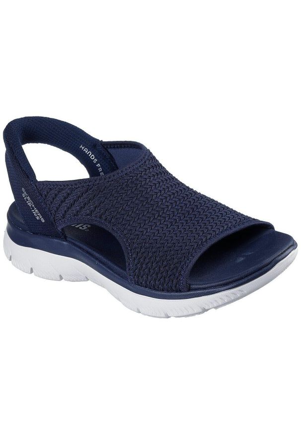 skechers - Sandały damskie Skechers Summits Sweetly Ev. Kolor: niebieski. Materiał: materiał. Styl: sportowy