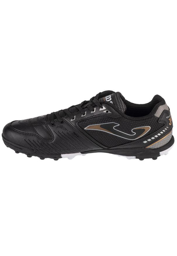 Buty piłkarskie męskie Joma DRIBLING 2401 TURF DRIW2401TF. Zapięcie: sznurówki. Kolor: czarny. Materiał: guma, materiał, syntetyk. Szerokość cholewki: normalna. Sport: piłka nożna