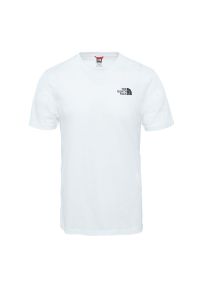 Koszulka The North Face Simple Dome 0A2TX5FN41 - biała. Kolor: biały. Materiał: bawełna. Długość rękawa: krótki rękaw. Długość: krótkie. Wzór: nadruk