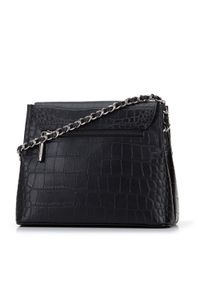 Wittchen - Damska torebka skórzana na łańcuszku. Kolor: wielokolorowy, czarny, srebrny. Wzór: haft, aplikacja. Dodatki: z haftem. Materiał: skórzane. Rozmiar: małe. Styl: elegancki. Rodzaj torebki: przez ramię #2