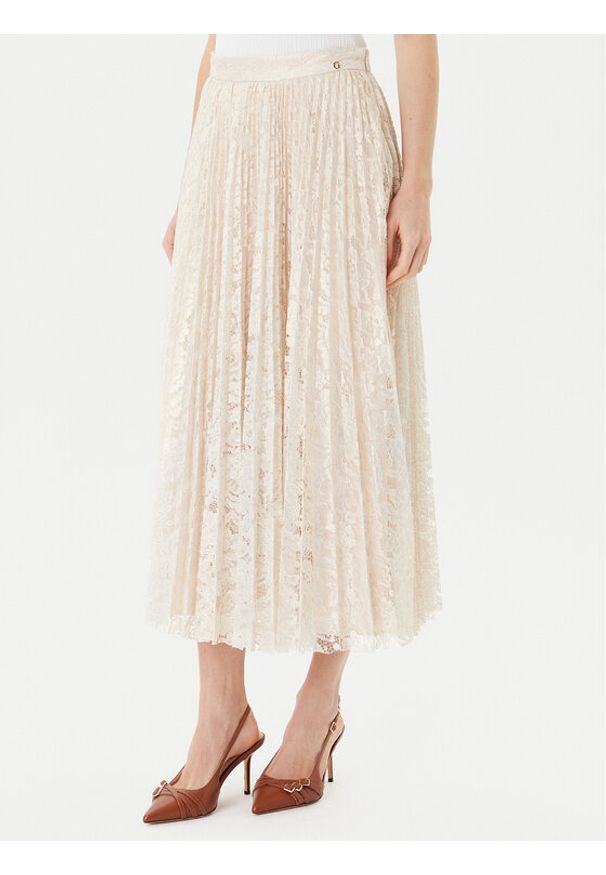 Guess Spódnica midi W5YD1E KCZ90 Złoty Regular Fit. Kolor: złoty