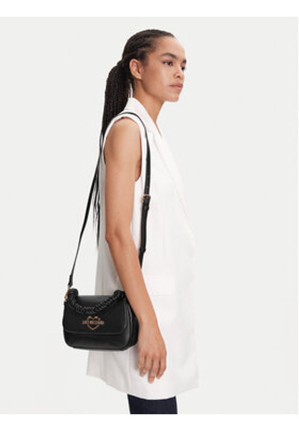 Love Moschino - LOVE MOSCHINO Torebka JC4311PP0MK1300A Czarny. Kolor: czarny. Materiał: skórzane