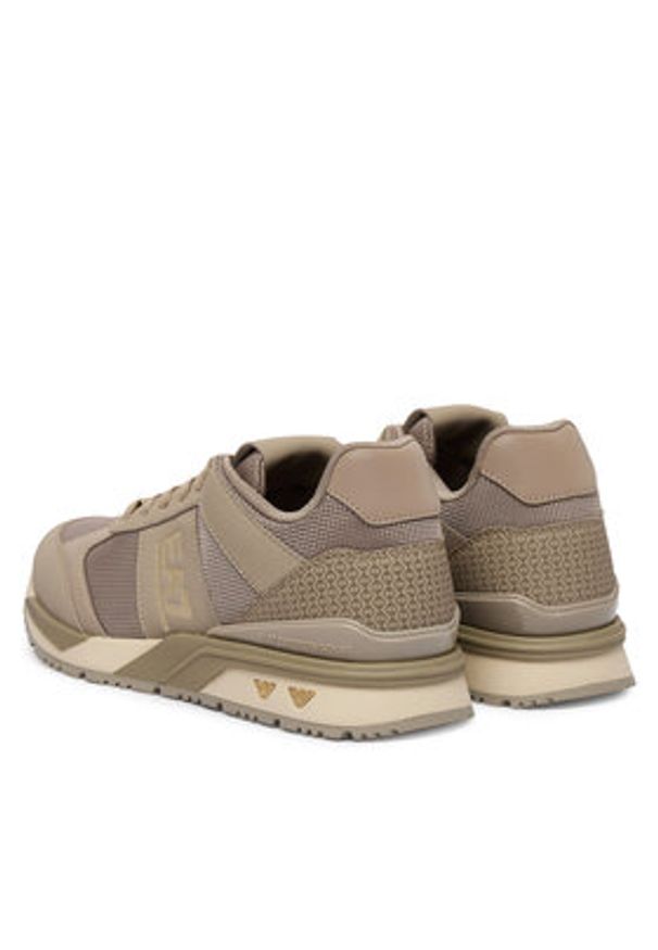 EA7 Emporio Armani Sneakersy 7X000656 AF13550 MZ697 Brązowy. Kolor: brązowy. Materiał: skóra