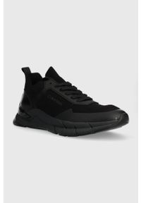 Calvin Klein sneakersy LOW TOP LACE UP KNIT kolor czarny HM0HM01266. Nosek buta: okrągły. Zapięcie: sznurówki. Kolor: czarny. Materiał: guma #5