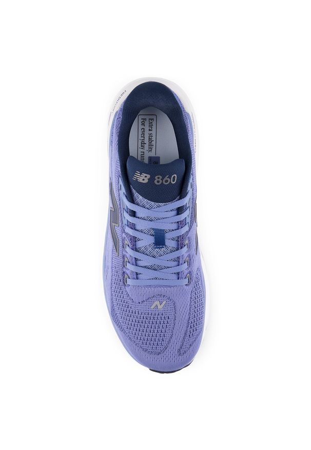 Buty męskie New Balance Fresh Foam 860 v15 M8607B2 – niebieskie. Okazja: na co dzień. Kolor: niebieski. Materiał: mesh. Szerokość cholewki: normalna. Wzór: geometria. Sport: fitness, bieganie
