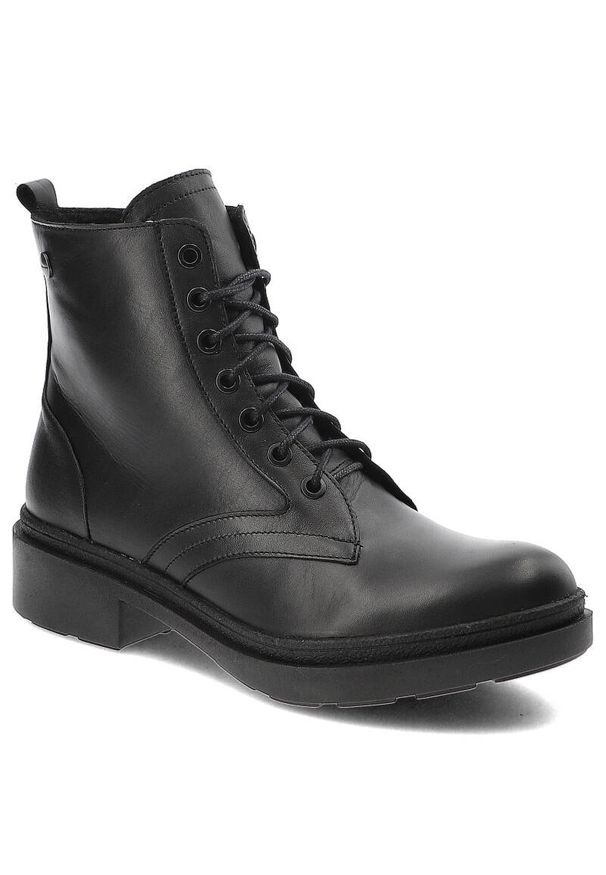 Czarne Botki Pollonus Modne Buty Damskie. Okazja: na co dzień. Kolor: czarny. Materiał: materiał, skóra. Szerokość cholewki: normalna. Wzór: aplikacja. Styl: casual, elegancki