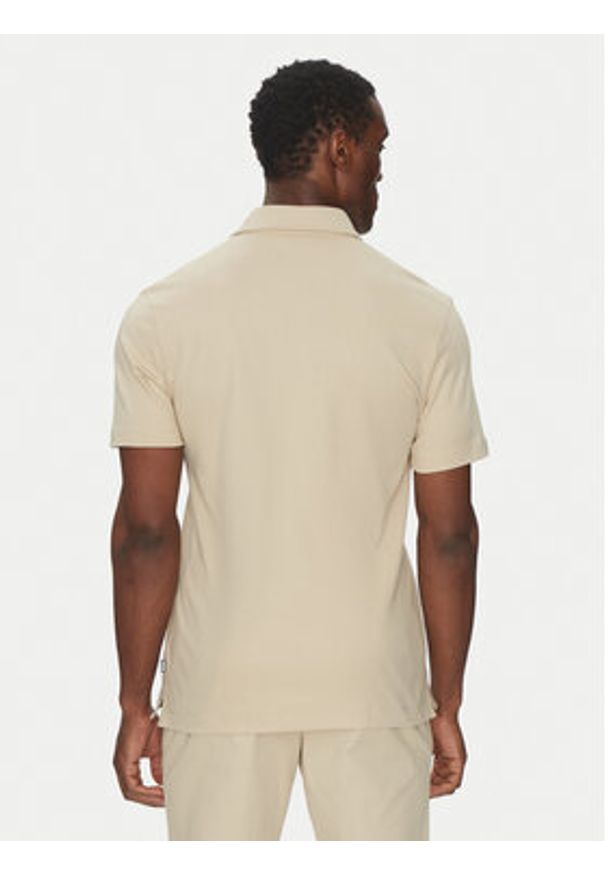 BOSS Polo Palosh 30 50471335 Beżowy Slim Fit. Typ kołnierza: polo. Kolor: beżowy. Materiał: bawełna