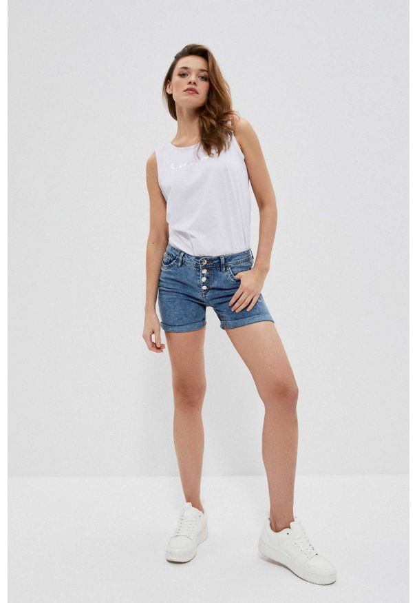 MOODO - Szorty jeansowe. Okazja: na co dzień, na plażę. Materiał: jeans. Styl: casual
