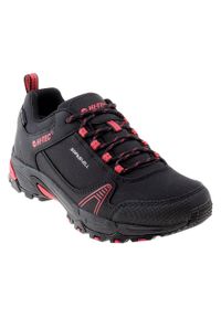Hi-tec - Wygodne Buty Damskie Wodoodporność Niskie Hapiter. Kolor: czerwony, wielokolorowy, czarny. Styl: sportowy