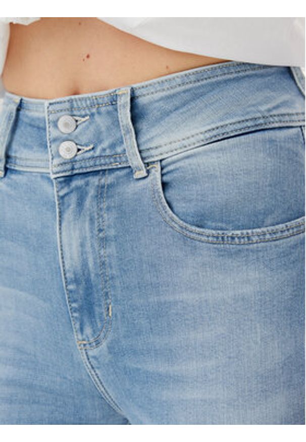 Guess Jeansy W5GA34 D5PY2 Niebieski Skinny Fit. Kolor: niebieski