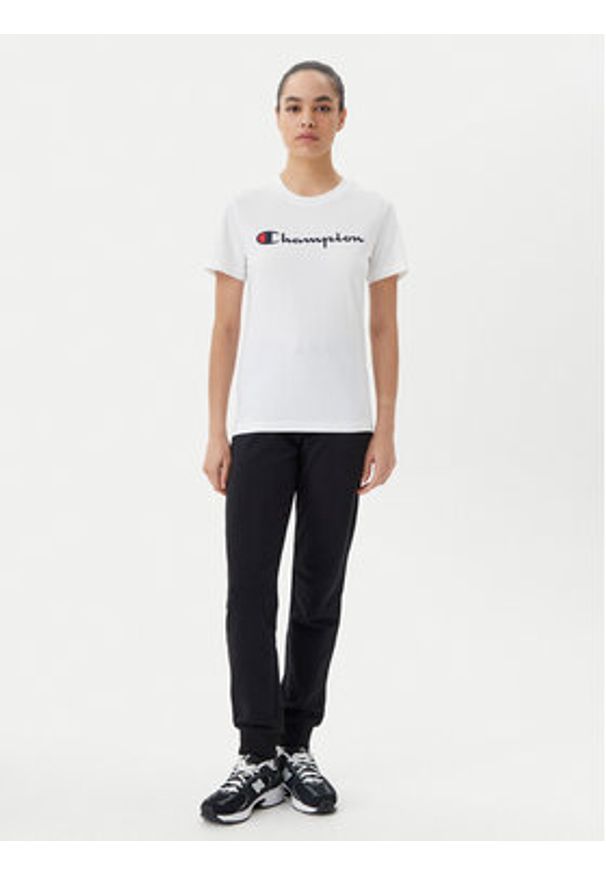Champion T-Shirt 118090 Biały Slim Fit. Kolor: biały. Materiał: bawełna