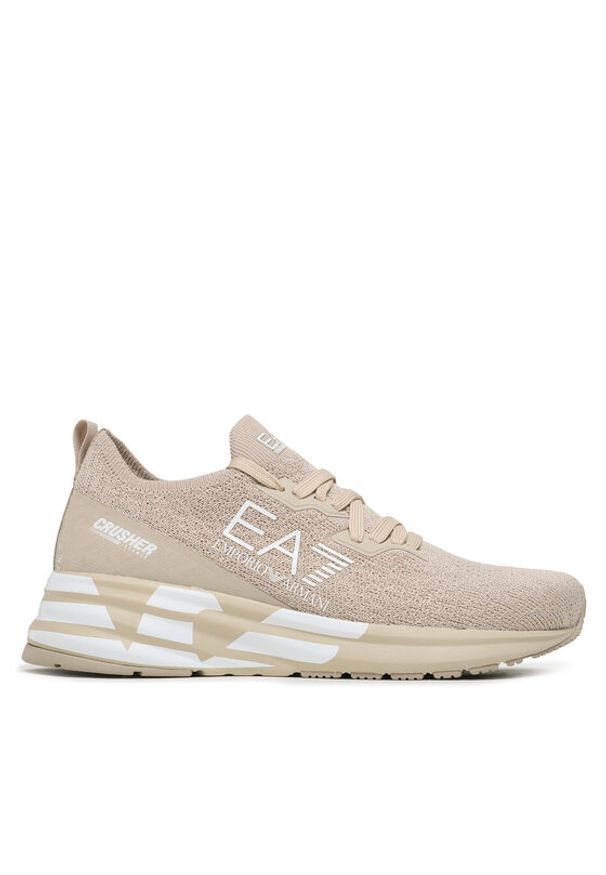 EA7 Emporio Armani Sneakersy X8X095 XK240 S645 Beżowy. Kolor: beżowy. Materiał: skóra