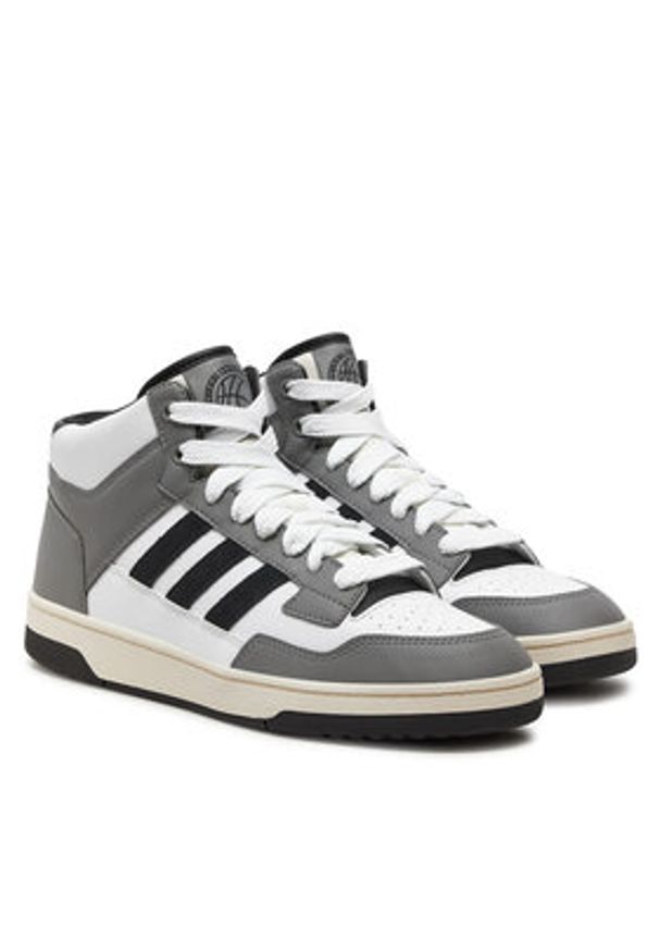 Adidas - adidas Sneakersy Rapid Court Mid JP5866 Szary. Kolor: szary. Materiał: skóra