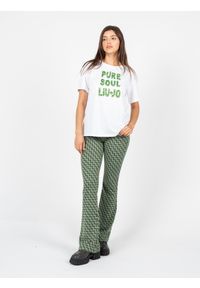 Liu Jo T-Shirt | WA3E13 J4501 | Kobieta | Biały. Okazja: na co dzień. Kolor: biały. Materiał: bawełna. Długość: długie. Wzór: nadruk. Styl: casual, klasyczny, elegancki