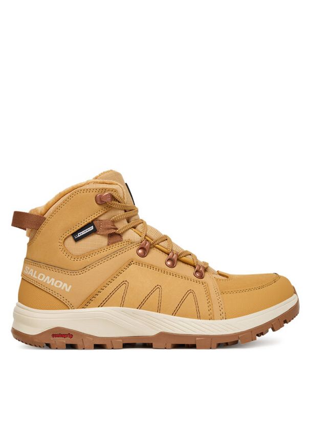 Salomon Trekkingi Outchill Thinsulate™ Climasalomon™ Waterproof L47328200 Brązowy. Kolor: brązowy. Materiał: nubuk, skóra